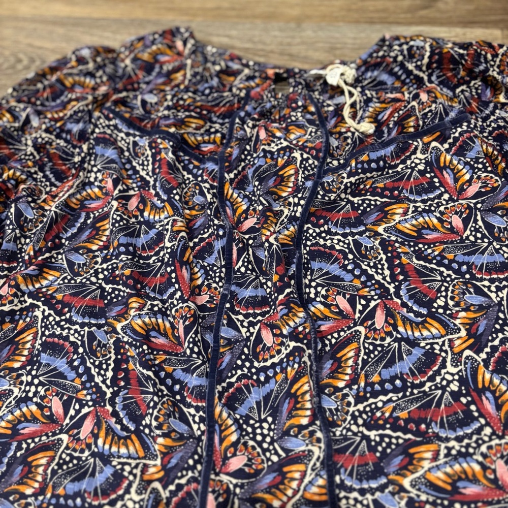 FatFace Charlee Abstract Butterfly Print Blouse – Women’s Size 10 Boho Top - Picture 3 of 7